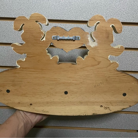 Vintage Bunny Rabbit Wood Shelf With Pegs Coat Hooks Name HOLLY - Picture 5 of 5